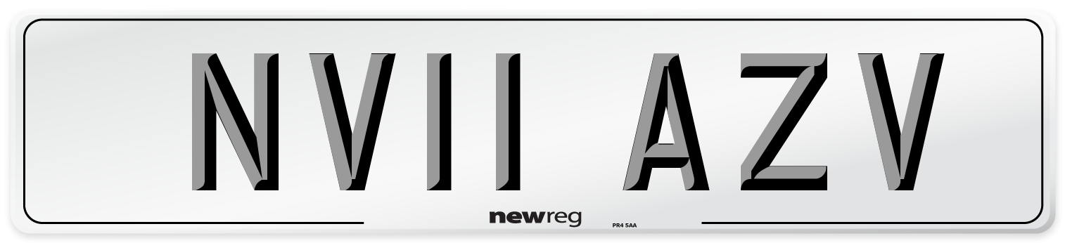 NV11 AZV Number Plate from New Reg